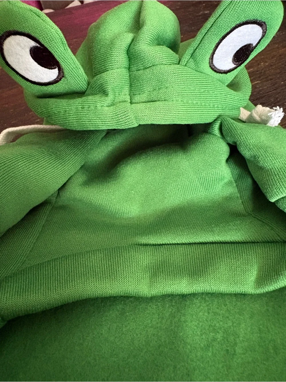 Green Frog Hoodie Dog Sweatshirt, Cozy Pet Hoodie